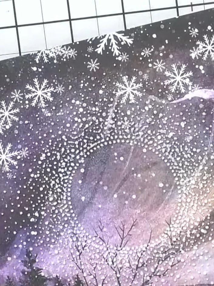 Step 5: Using a small brush, blend white ink around the edges of the circular area to create a soft vignette effect. T