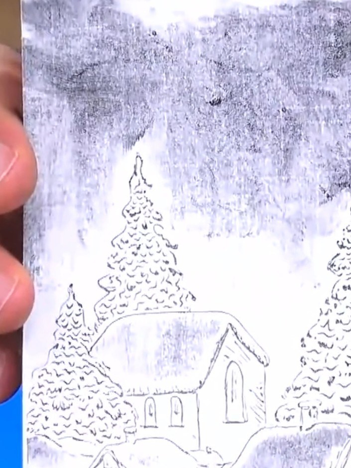 Step 4: Remove the card from the embossing folder and examine both sides. Check the debossed side (where the design is