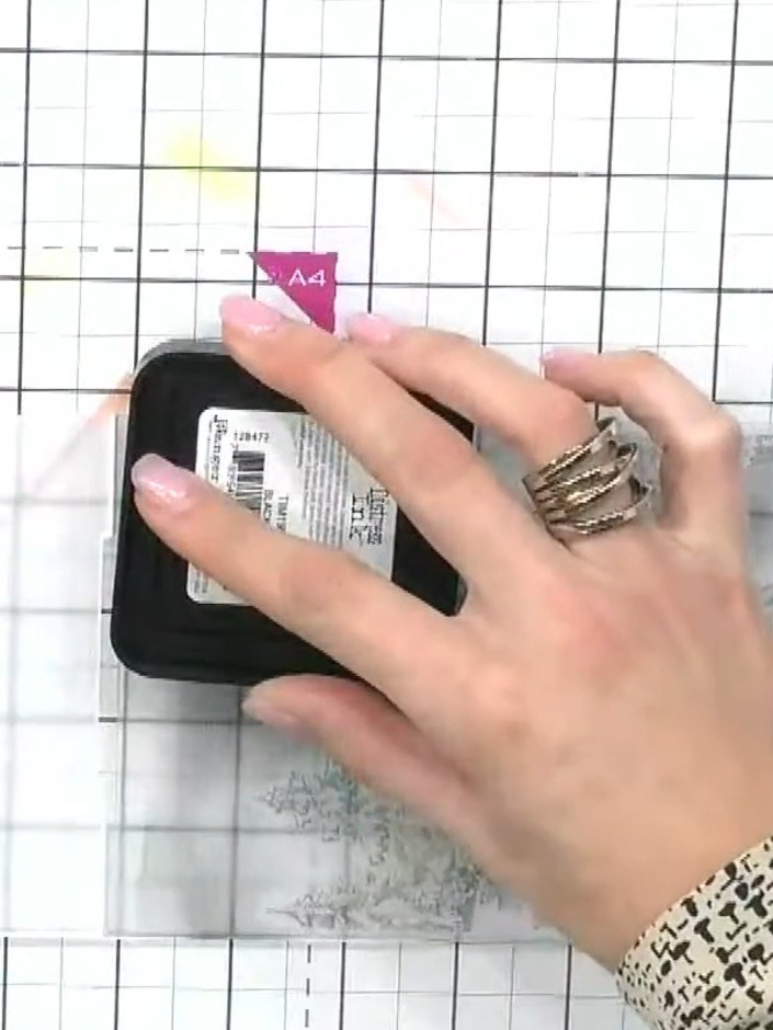 Step 3: Place your coloured card stock into the embossing folder. Position the card carefully to ensure it will be emb