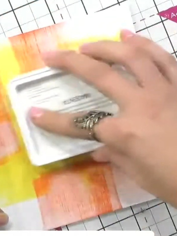 Step 5: Ink both sides of your chosen embossing folder with black ink pad. For this project, use the 'love' sentiment 