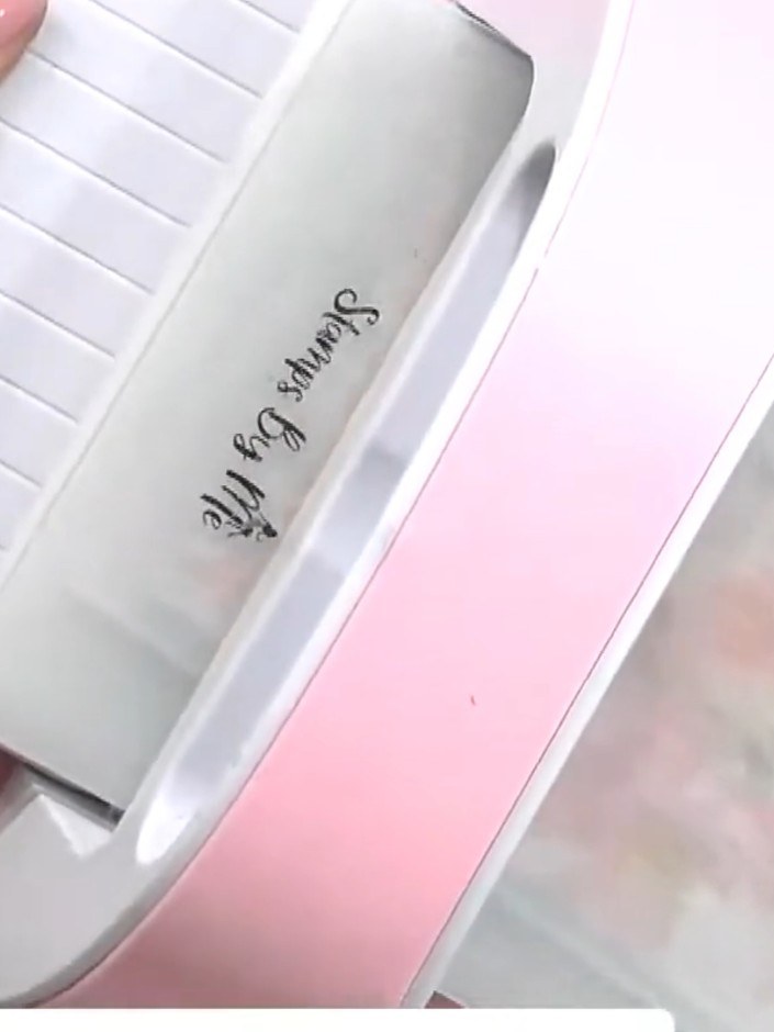 Step 1: Select your chosen patterned paper and embossing folder. Place the patterned paper into the embossing folder r