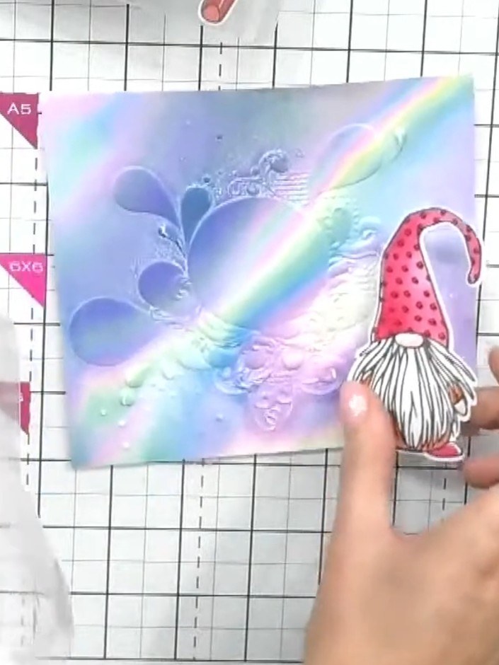 Holographic Paper Embossing with White Ink - the finished project