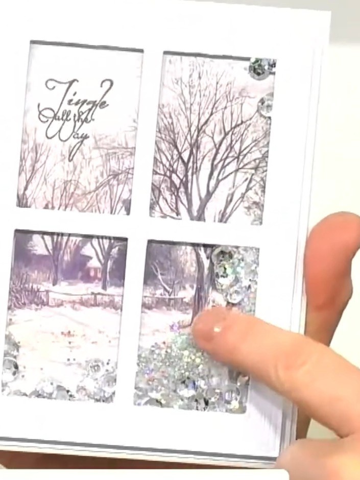 Step 2: Adhere a piece of acetate behind the window opening on your card front to create a shaker chamber. Ensure the 