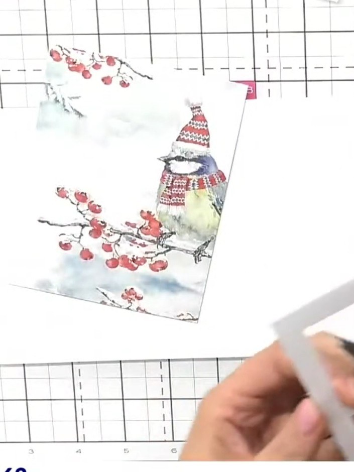 Step 2: Colour all four shadow details with grey watercolour or ink, keeping the light source consistent. The bird's h