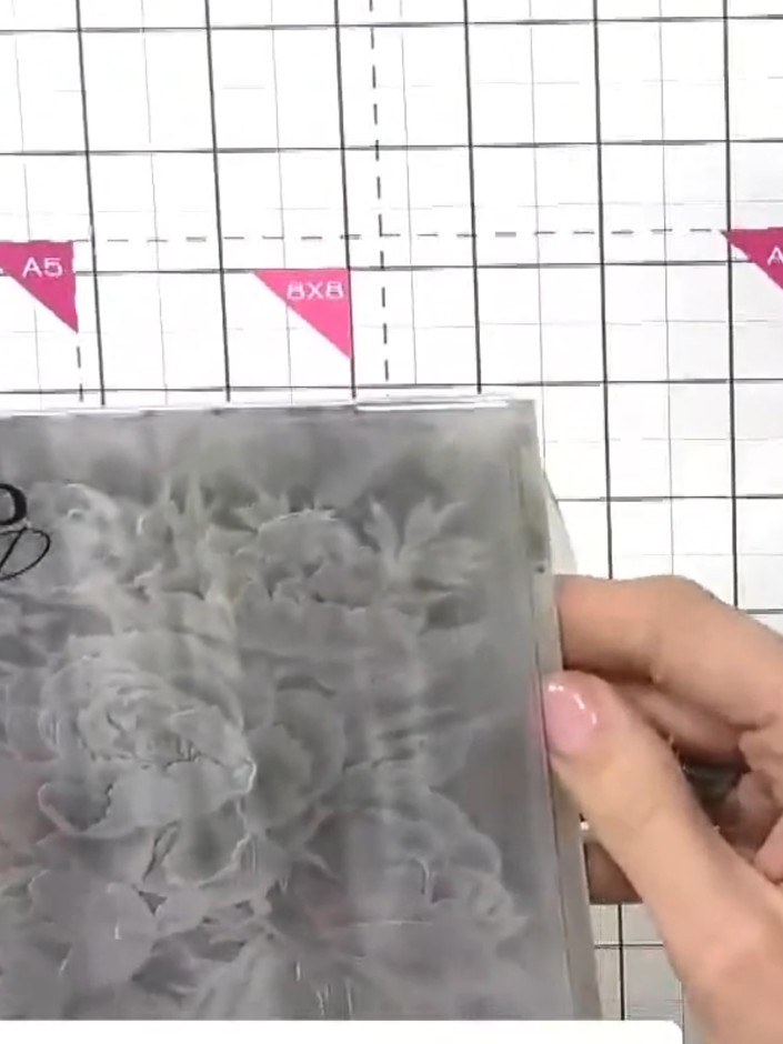 Step 3: Run your white or cream card stock through your die-cutting machine with the inked embossing folder to create 