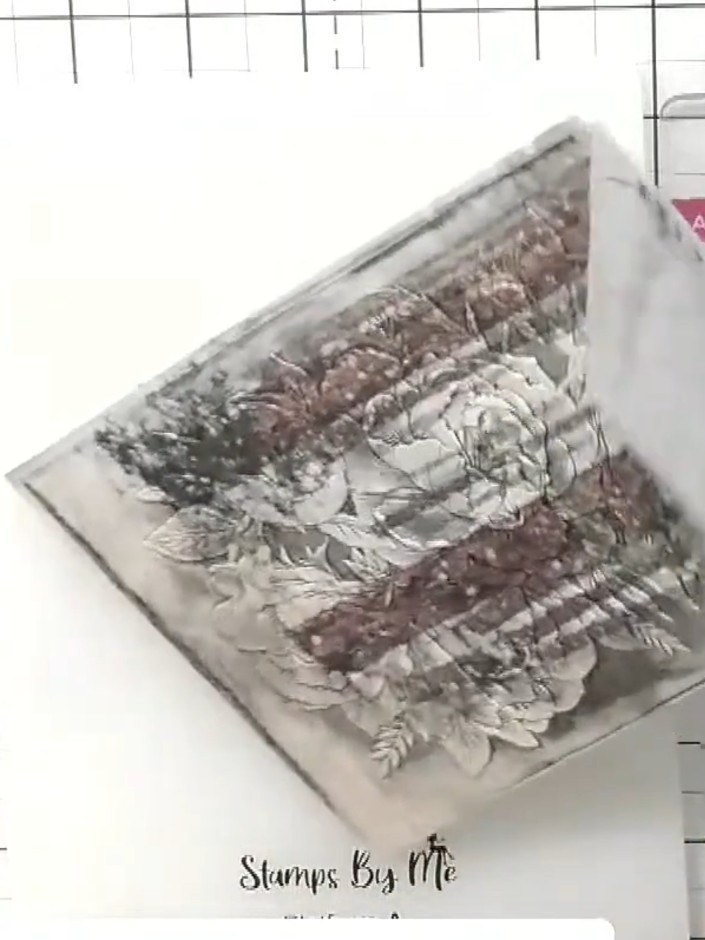 Step 4: Examine the embossed painted mount and choose which side you prefer - the raised or recessed side. Select the 