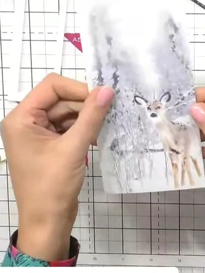 Step 2: Select only the base section of the die (not the top decorative portion) to create a lapel effect on your card