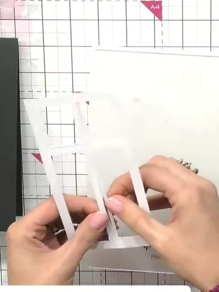 Step 4: Glue the coloured shadow pieces back into the corresponding window openings in the frame to create a 3D layere