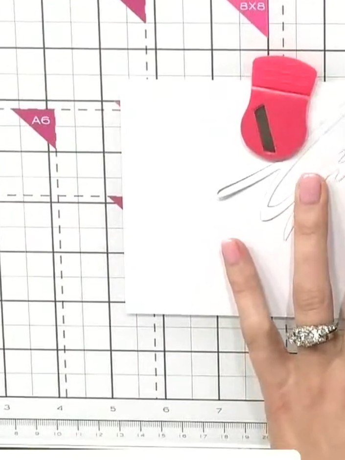 Step 2: Place the die cut back into the die and position it in your cutting plate to hold it securely in place for ink
