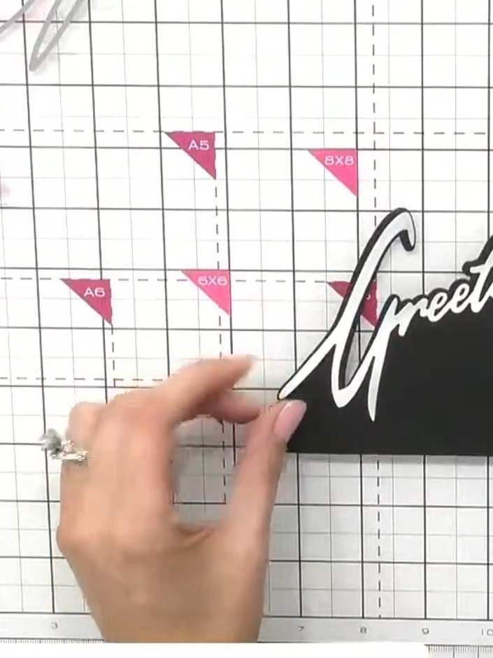 Step 6: Select a pre-printed mounted scene from your collection that complements the colours of your ink blending. Pos