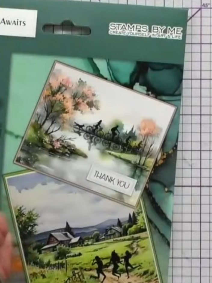 Step 2: Select a stamp from the Adventure Awaits Reflection Collection. The collection includes silhouette designs of 