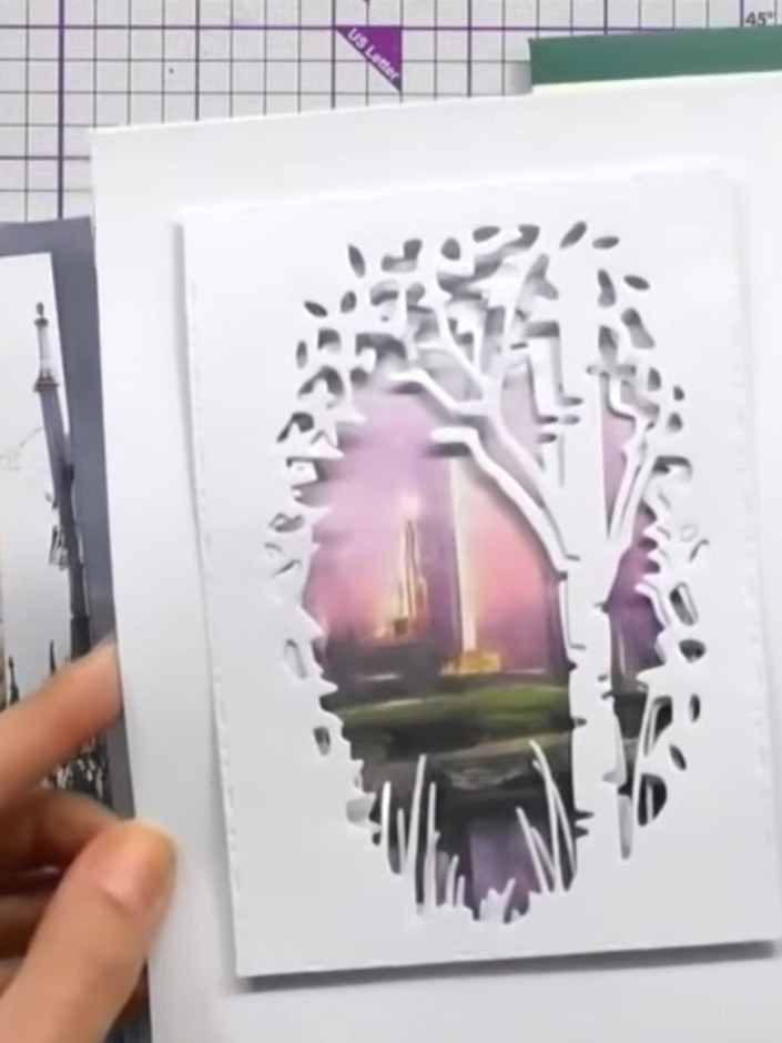 Step 3: Ink up your chosen stamp from the Adventure Awaits collection with your selected ink colour. Stamp the image o