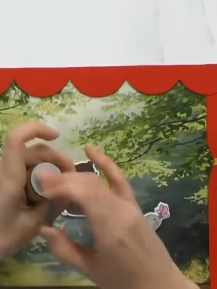 Step 7: Attach small magnets to the back of your die-cut animals. Position the magnets centrally on each animal piece 