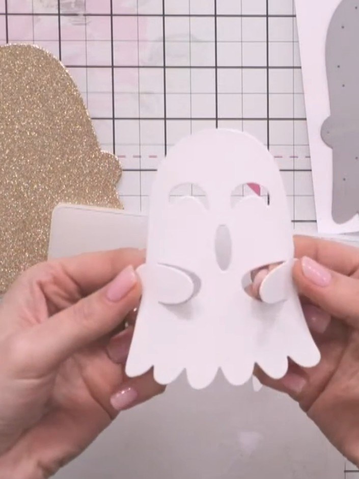 Step 2: Take a piece of white card measuring 6 inches by 2.5 inches (or 15 cm by 6 cm). This will form the base of you