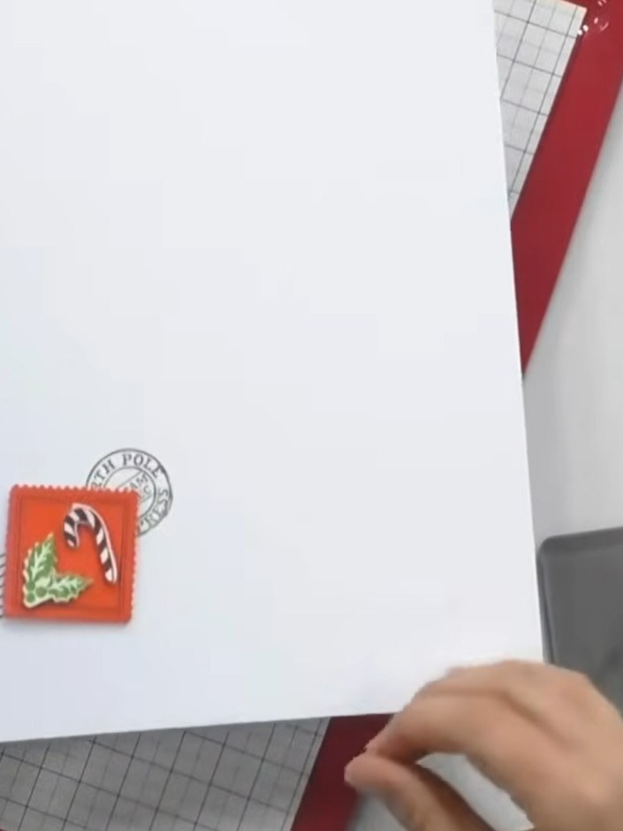 Step 7: Add a sentiment stamp or sticker to complete your card. Position it on the white card front where desired and 