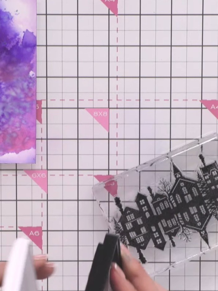 Step 10: Once the watercolour background is completely dry, use a white gel pen to add ripple lines at the base of the 