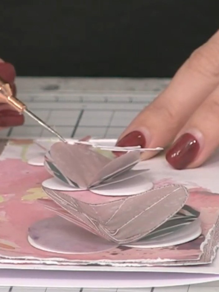 Step 9: Add sequins or other embellishments to complete your card. Use a glue that dries clear to attach the embellish