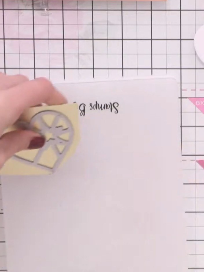 Step 4: Die-cut the detailed outline heart from gold cardstock. Run the same die through your machine twice with the g