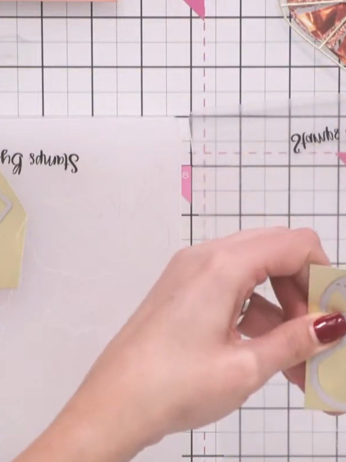 Step 5: Align and glue the layered hearts together using small dots of adhesive. Ensure the layers are properly positi