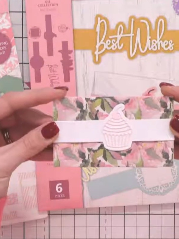 Step 7: If you prefer the belly band to wrap the other way, attach an extender piece of white card to the back of the 