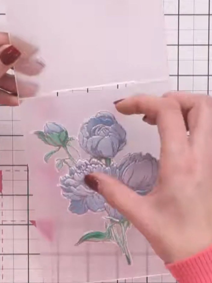 Step 11: Carefully remove the flower from the embossing folder to reveal the 3D embossed design with beautiful depth an