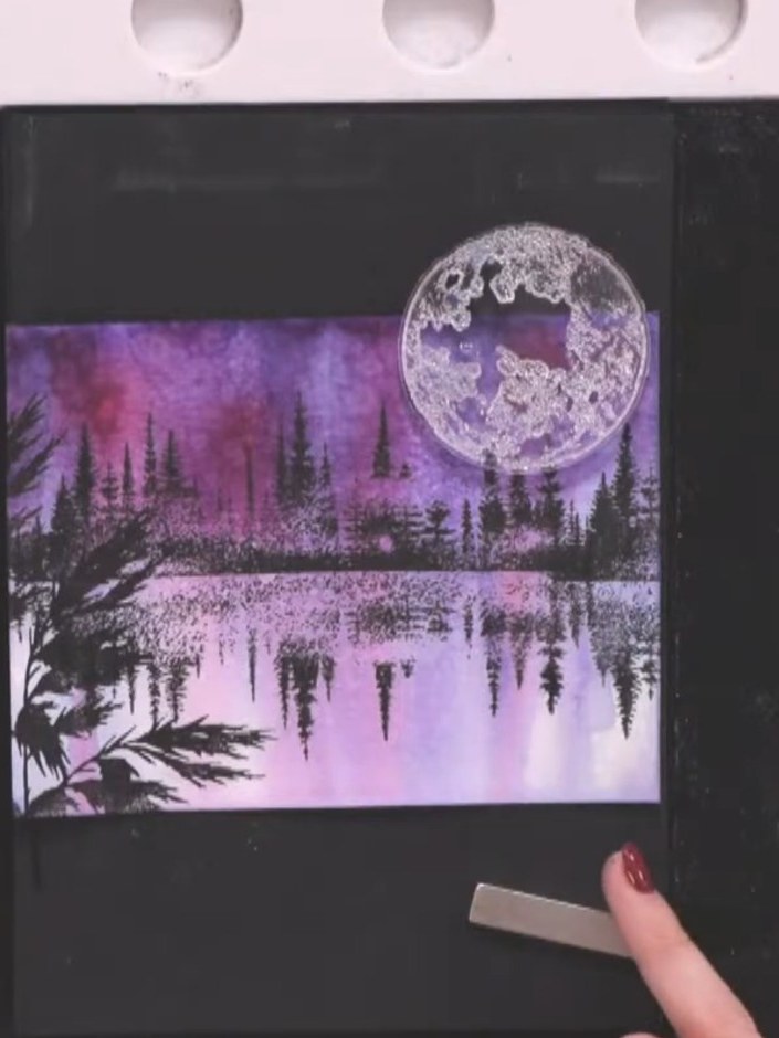Reflection Collection Atmospheric Forest Scene Card - the finished project
