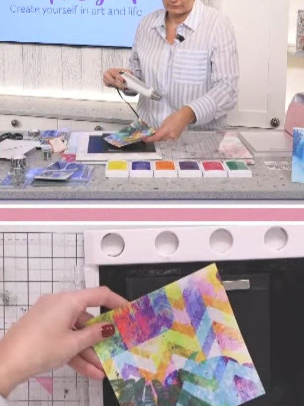 Go Wild with Colour Rainbow Stamped Card - the finished project