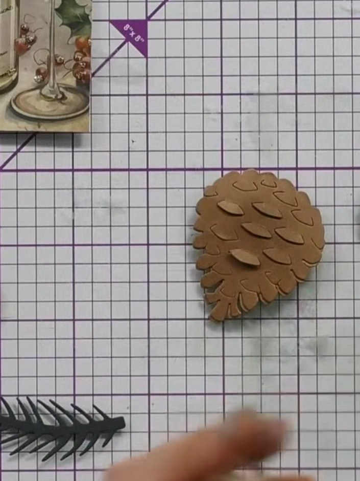 Step 9: If desired, add a branch element to your design, trimming it to the appropriate size to fit your card or proje