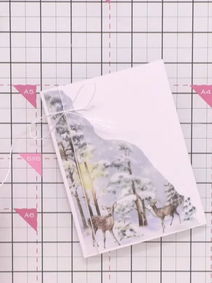 Step 6: Recorta las puntas del moño blanco de vellum con tijeras, en diagonal, para que queden en punta.