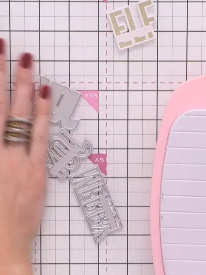 Step 4: Run the underplate die through your die-cutting machine with white cardstock. This piece will sit underneath t