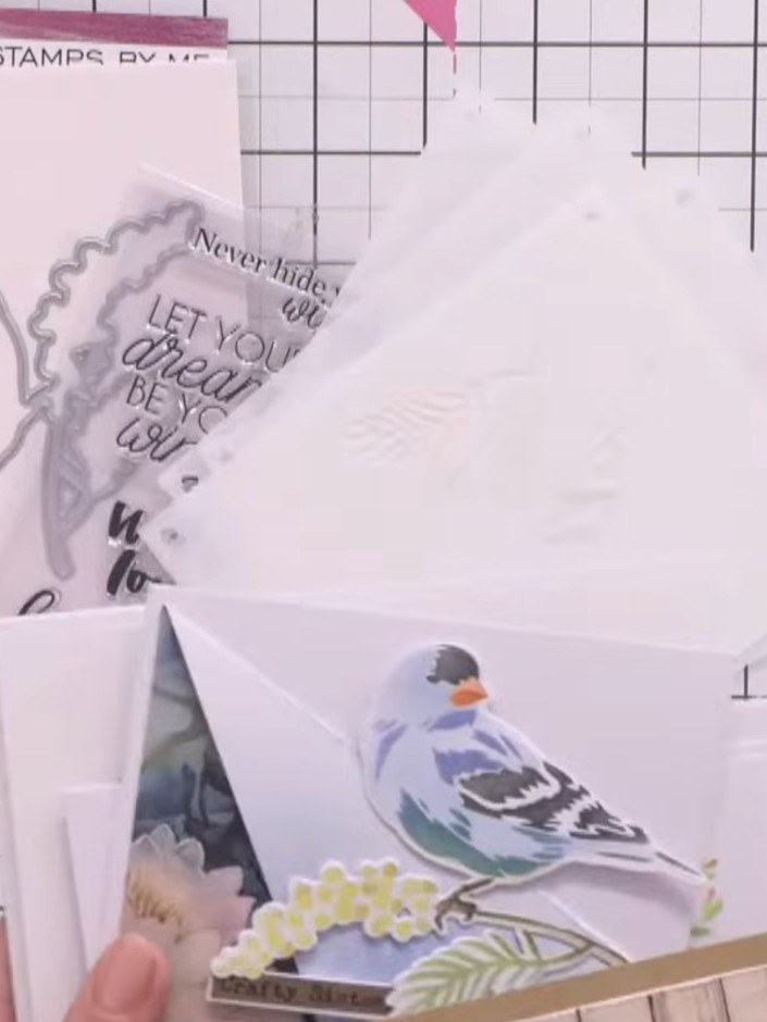 Step 1: Cut a white card blank to approximately 5 by 5 inches (13 x 13 cm).