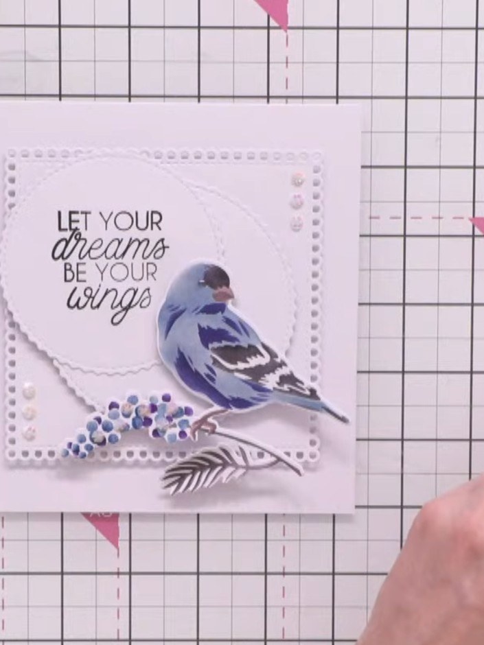 Feathered Finesse Layered Bird Card - the finished project