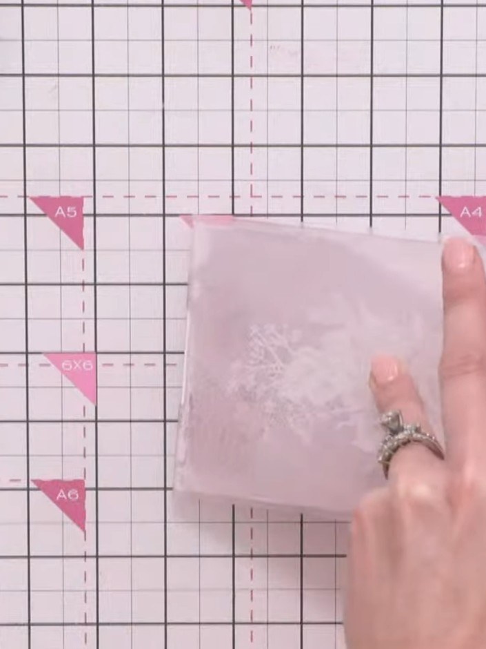 Step 4: Place your white card inside the embossing folder and run it through your die-cutting machine to create the di