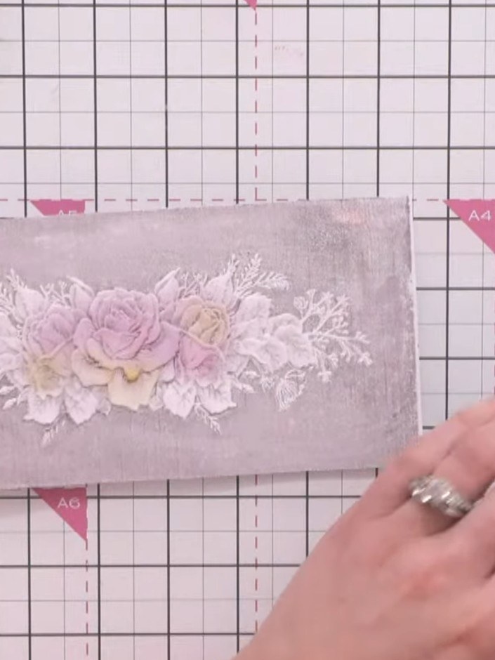 Step 7: Trim the finished card panel to your desired size. Add a sentiment stamp or washi tape embellishment to comple