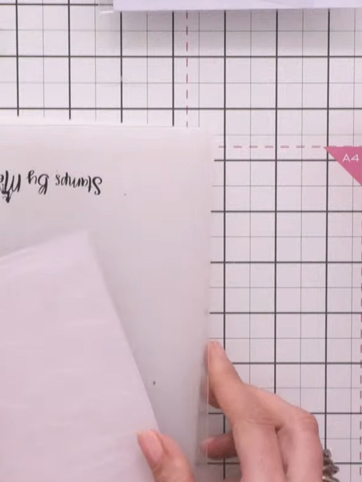 Step 2: Place the card stock into the 3D embossing folder, ensuring it is positioned correctly between the two sides o