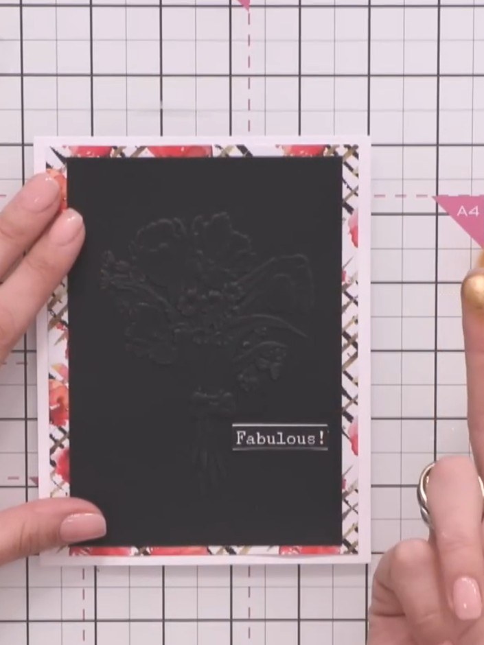 Step 2: Select the 3D embossing folder featuring the poppy and tulip bouquet design from your Captured Elegance collec