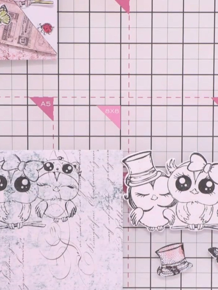 Step 4: Die cut individual embellishment pieces from the appropriate cardstock or patterned paper. This includes the h