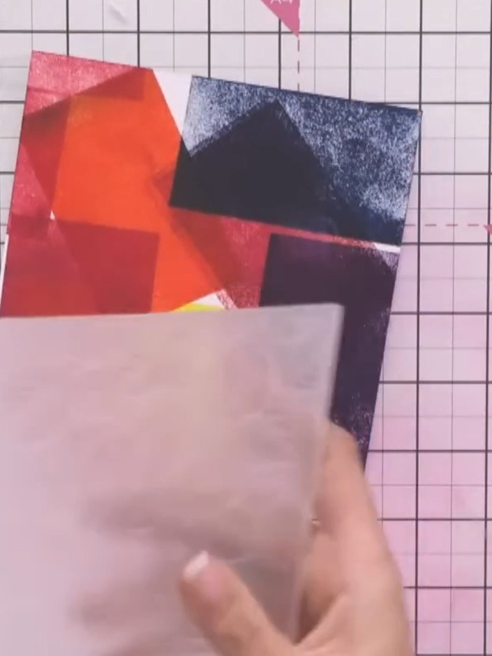 Step 4: Place your cardstock with the embossing folder into the die-cutting machine. Run the folder through the machin