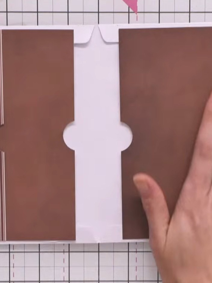 Step 6: Cut additional paper pieces from the coordinating paper pad to line the inside of the envelope flaps. Position