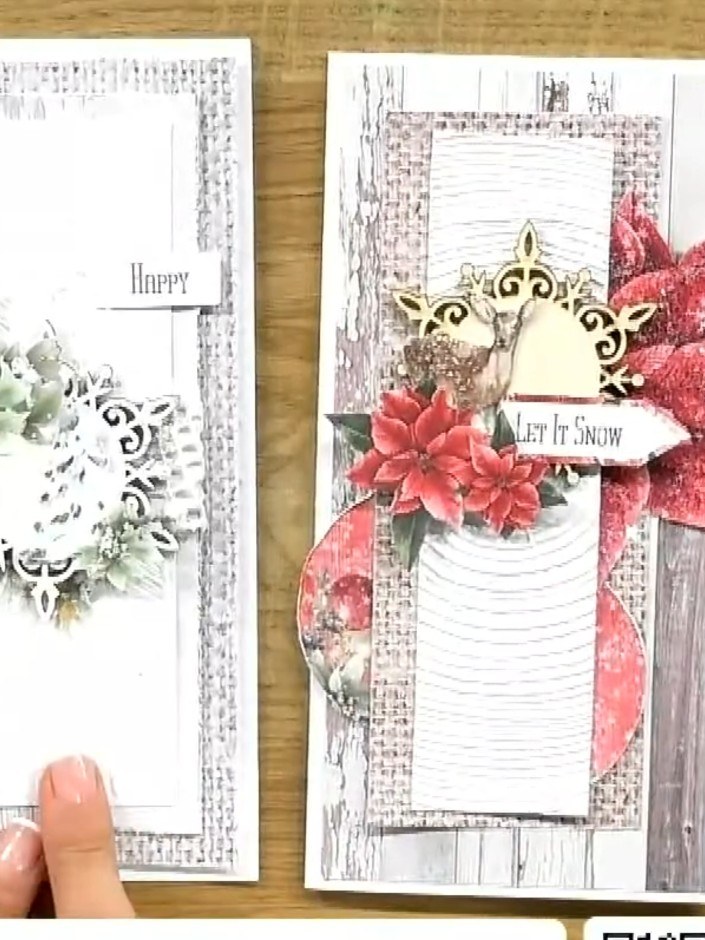 Step 10: Add small foam pads behind decorative elements to create dimension. Stand the finished card upright to display