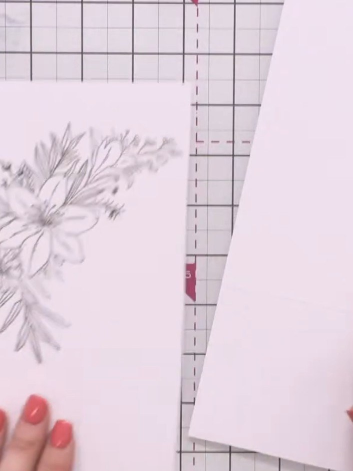 Step 7: Cut a decorative acetate panel to use as an overlay for the card front. The acetate will add dimension and pro