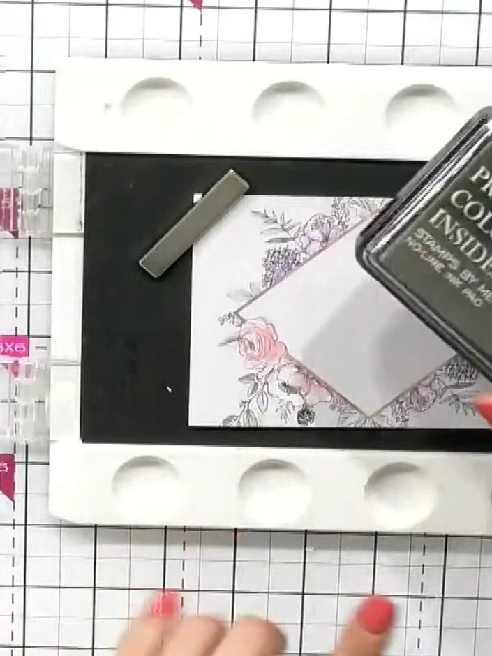 Step 1: Select one of the floral toppers from the charcoal collection. This will form the decorative element for your 