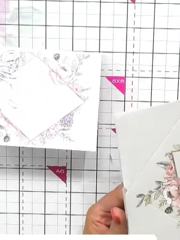 Step 7: Place your finished card inside the coordinating Garden Florals envelope. The envelope features a matching flo