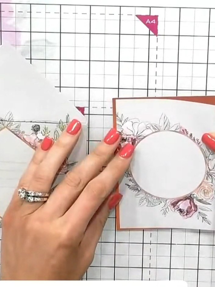 Step 3: Select a matching topper from the collection and position it on your card. Choose a circular floral design top