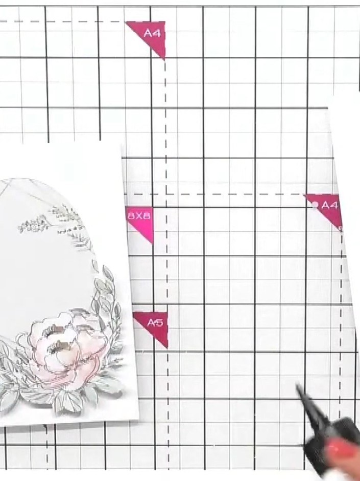 Step 4: Take a second topper from your collection and carefully fussy-cut around additional floral elements. Remove so