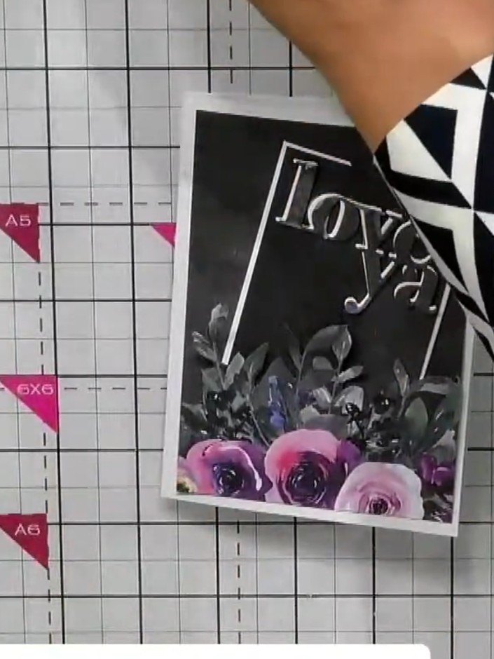 Step 5: Add a sentiment or text element to the front of your card. Position it where desired on the topper panel to co