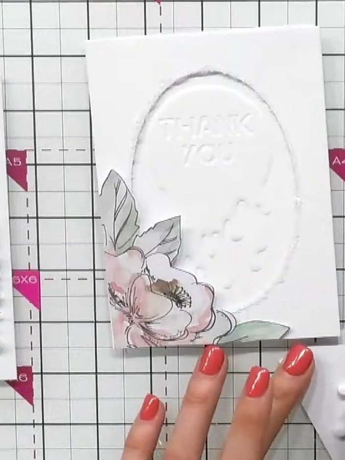 Step 2: Select a topper from one of the designs and carefully fussy-cut around the main focal element, such as a flora