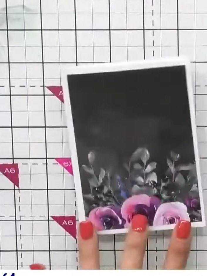 Step 8: Fold the coordinating envelope and insert your completed card. The floral design on the envelope complements t