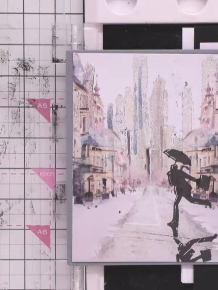 Urban Life Reflection Silhouette Card - the finished project