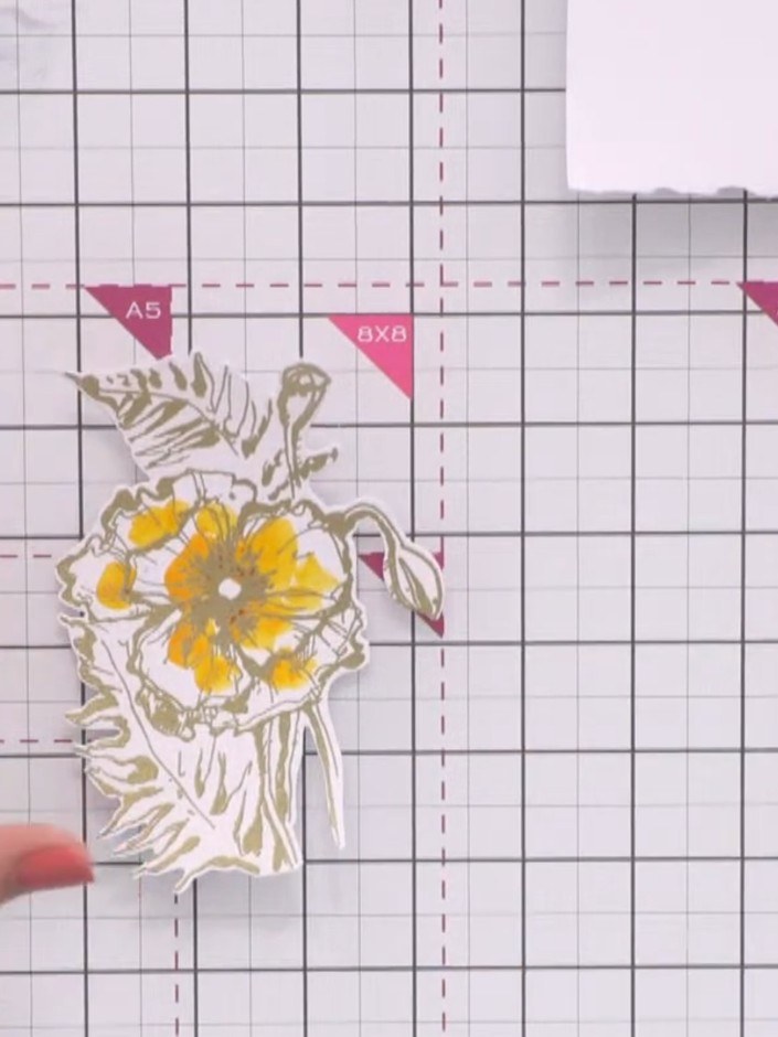 Step 10: Spray the stamped and embossed cardstock with water using a water brush or spray bottle. This allows the water